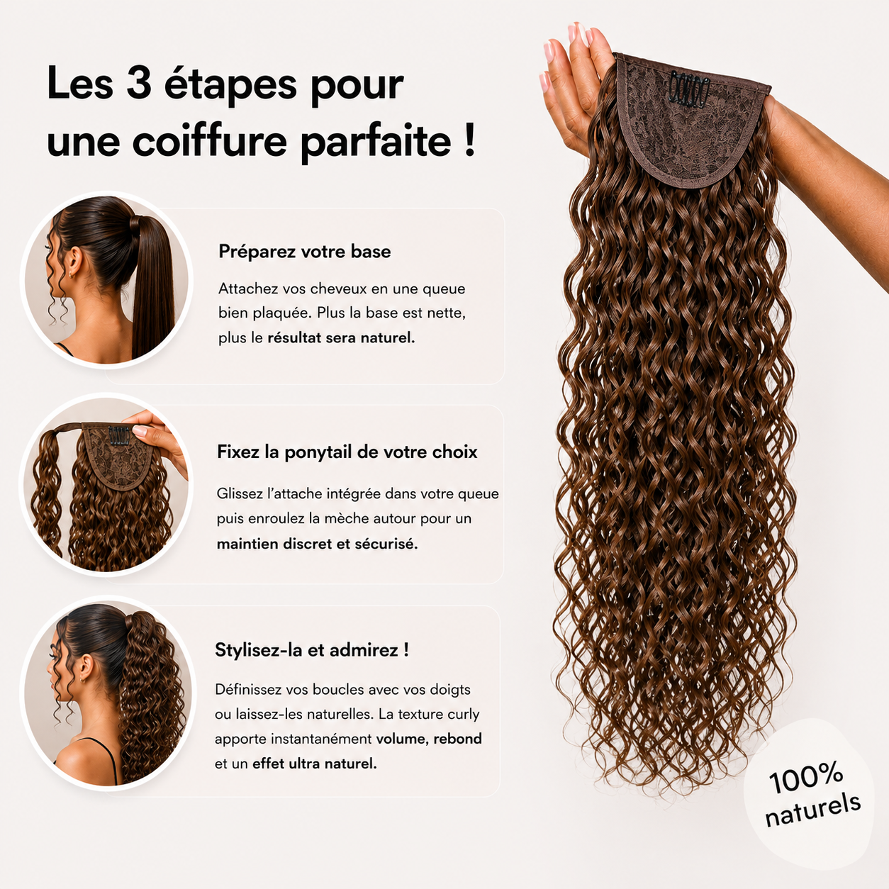 CURLY PONYTAIL MOCHA