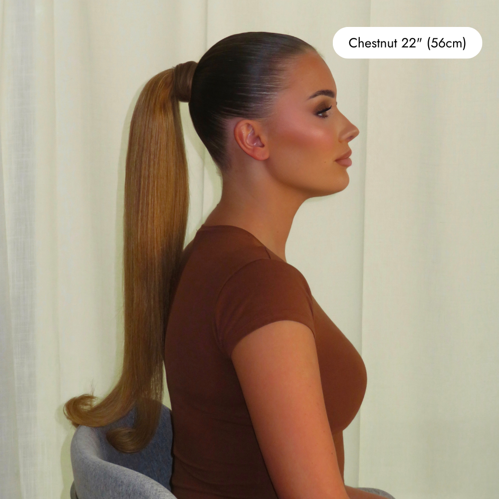 Ponytail Chestnut Maison Laly – extension cheveux châtain naturel