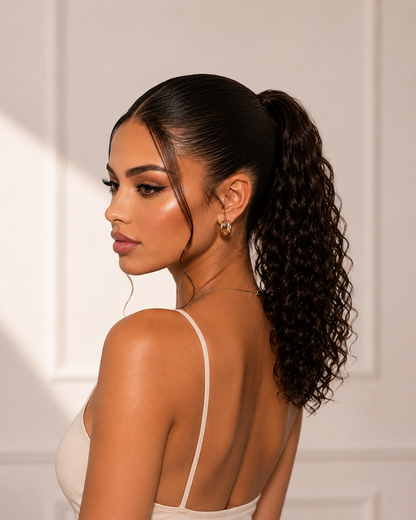 CURLY PONYTAIL MOCHA